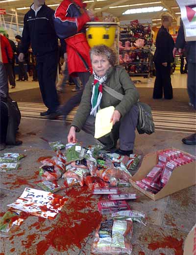 Tesco in Swansea smashed by idiots.