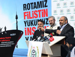 London-based Hamas operative Mohammed Sawalha with head of IHH Bulent Yildirim