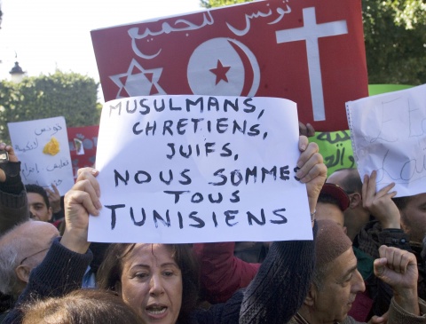 tunisians protest