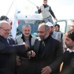 Head of IHH Bulent Yildirim and Hamas leader Ahmed Al-Kurd
