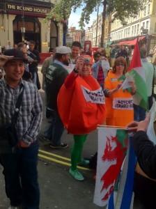 At the demo