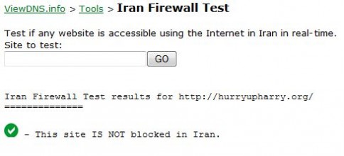 not blocked in iran