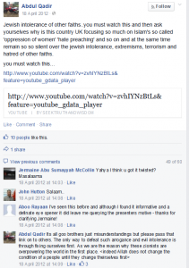 Abdul Qadir Baksh of the Luton Islamic Centre promotes KKK racist David Duke